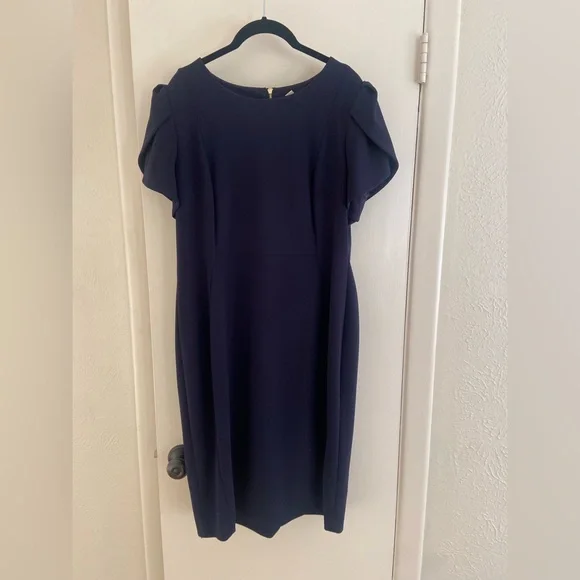 Calvin Klein Size 16 Tulip-Sleeve Sheath Dress - Picture 4 of 5